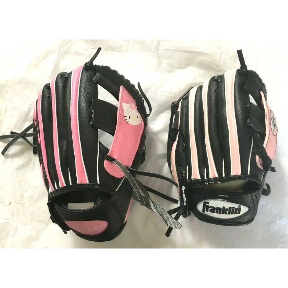 Franklin & Hello Kitty Softball Mitt Glove - 2 Left 8.5" & 9.5" EUC Free Ship